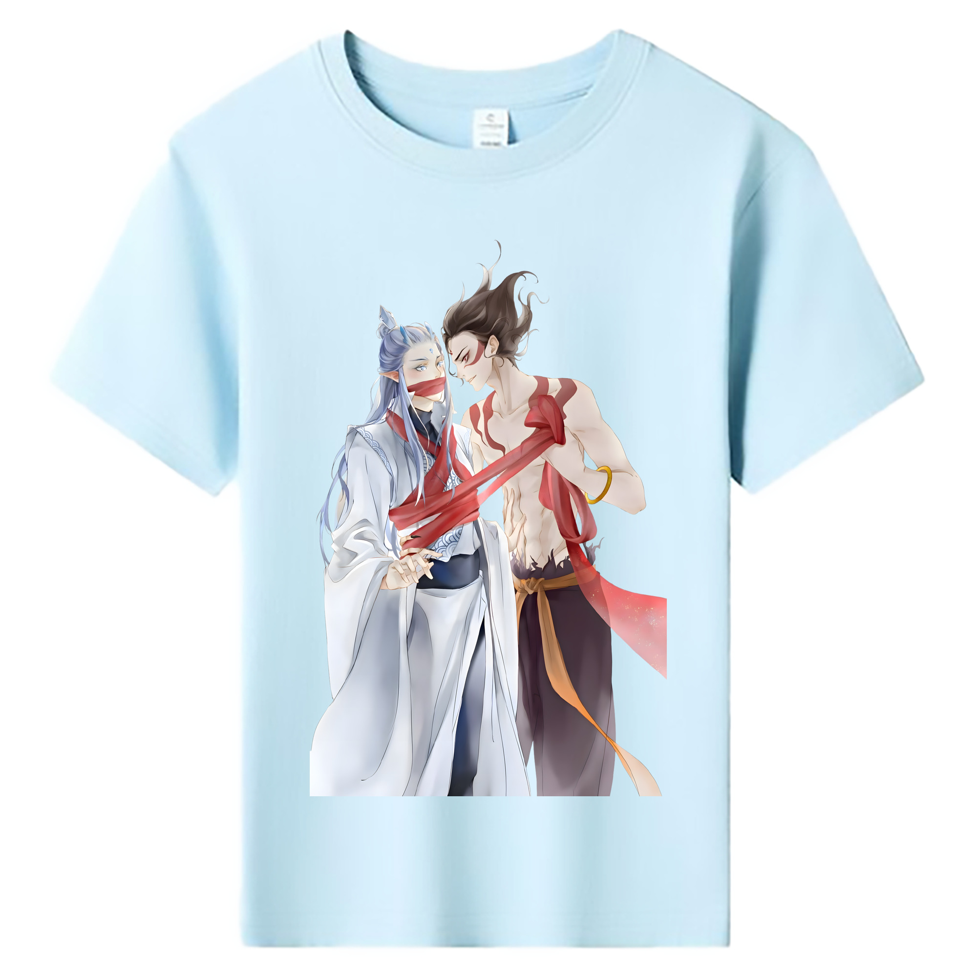 （画像用） Ne Zha 2 ナタ 魔童の大暴れ 綿100％キッズTシャツ（フロントプリント）